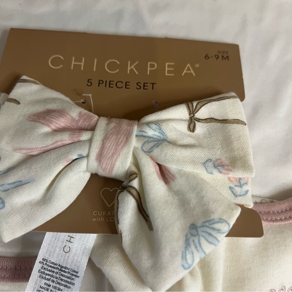 Chick Pea Pink and Cream Pajama Set for Kids - Picture 5 of 5